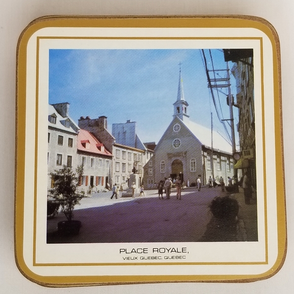 Pimpernel Quebec City Collection Cork Backed Coasters Deluxe Finish 4"x4" 6ct - Picture 4 of 15